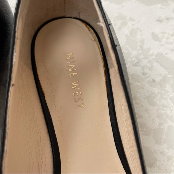 Nine West | Ballet Flats | “Ruesen” |Leather | Black w/Gold Buckle | 7 - Picture 8 of 8